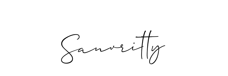 Create a beautiful signature design for name Sanvritty. With this signature (Allison_Script) fonts, you can make a handwritten signature for free. Sanvritty signature style 2 images and pictures png