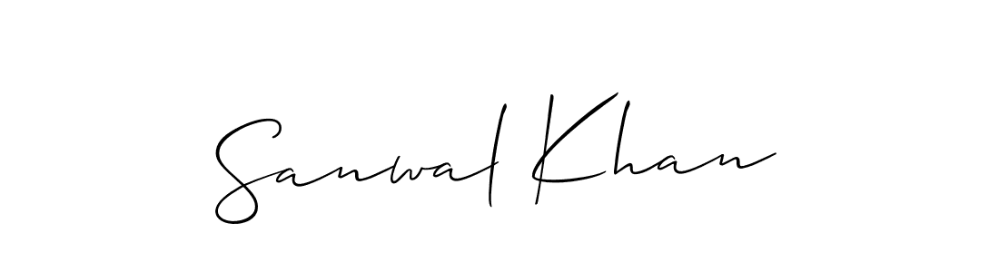 if you are searching for the best signature style for your name Sanwal Khan. so please give up your signature search. here we have designed multiple signature styles  using Allison_Script. Sanwal Khan signature style 2 images and pictures png