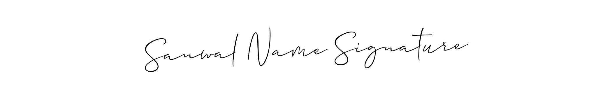 You should practise on your own different ways (Allison_Script) to write your name (Sanwal Name Signature) in signature. don't let someone else do it for you. Sanwal Name Signature signature style 2 images and pictures png