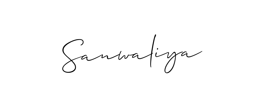 Create a beautiful signature design for name Sanwaliya. With this signature (Allison_Script) fonts, you can make a handwritten signature for free. Sanwaliya signature style 2 images and pictures png