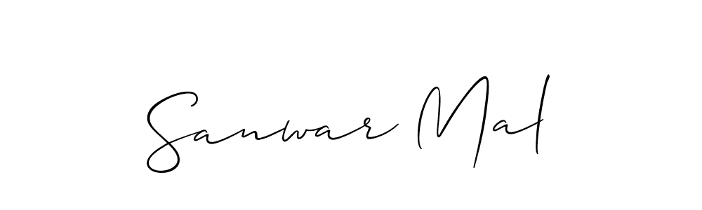Design your own signature with our free online signature maker. With this signature software, you can create a handwritten (Allison_Script) signature for name Sanwar Mal. Sanwar Mal signature style 2 images and pictures png