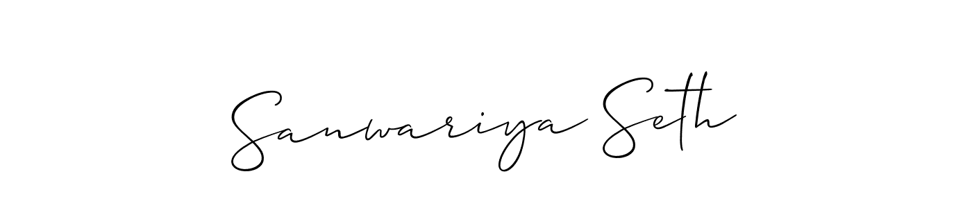 Design your own signature with our free online signature maker. With this signature software, you can create a handwritten (Allison_Script) signature for name Sanwariya Seth. Sanwariya Seth signature style 2 images and pictures png