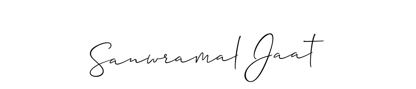 Design your own signature with our free online signature maker. With this signature software, you can create a handwritten (Allison_Script) signature for name Sanwramal Jaat. Sanwramal Jaat signature style 2 images and pictures png