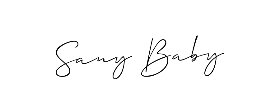 How to make Sany Baby name signature. Use Allison_Script style for creating short signs online. This is the latest handwritten sign. Sany Baby signature style 2 images and pictures png
