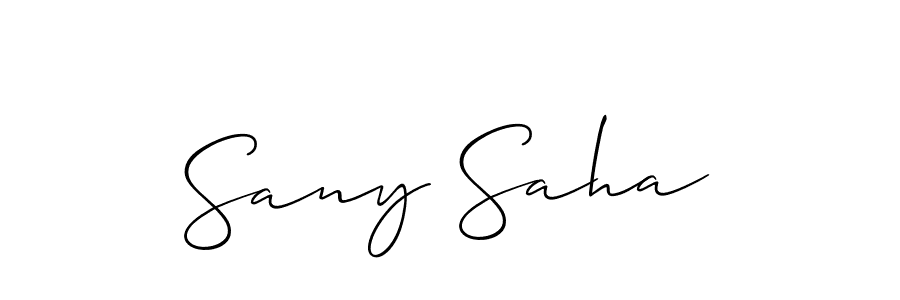 Sany Saha stylish signature style. Best Handwritten Sign (Allison_Script) for my name. Handwritten Signature Collection Ideas for my name Sany Saha. Sany Saha signature style 2 images and pictures png