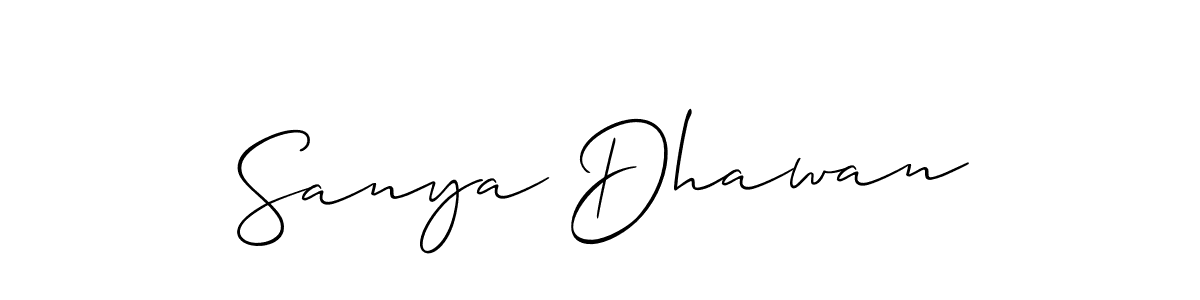 Sanya Dhawan stylish signature style. Best Handwritten Sign (Allison_Script) for my name. Handwritten Signature Collection Ideas for my name Sanya Dhawan. Sanya Dhawan signature style 2 images and pictures png
