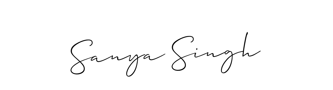 Also You can easily find your signature by using the search form. We will create Sanya Singh name handwritten signature images for you free of cost using Allison_Script sign style. Sanya Singh signature style 2 images and pictures png