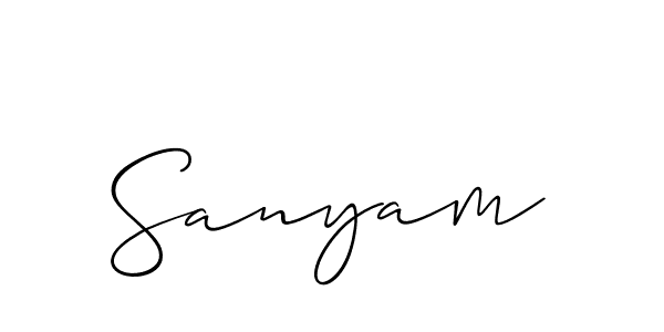 Make a beautiful signature design for name Sanyam. Use this online signature maker to create a handwritten signature for free. Sanyam signature style 2 images and pictures png