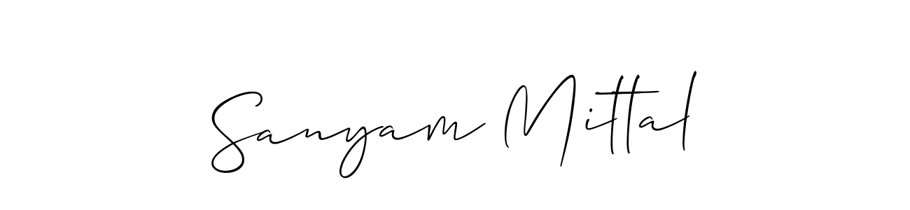 It looks lik you need a new signature style for name Sanyam Mittal. Design unique handwritten (Allison_Script) signature with our free signature maker in just a few clicks. Sanyam Mittal signature style 2 images and pictures png
