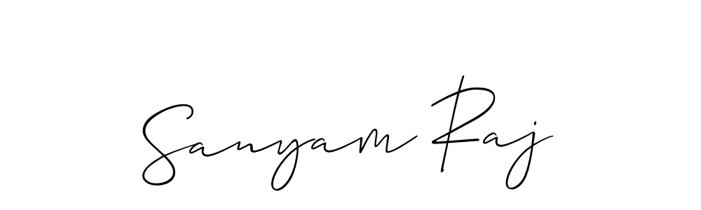 It looks lik you need a new signature style for name Sanyam Raj. Design unique handwritten (Allison_Script) signature with our free signature maker in just a few clicks. Sanyam Raj signature style 2 images and pictures png