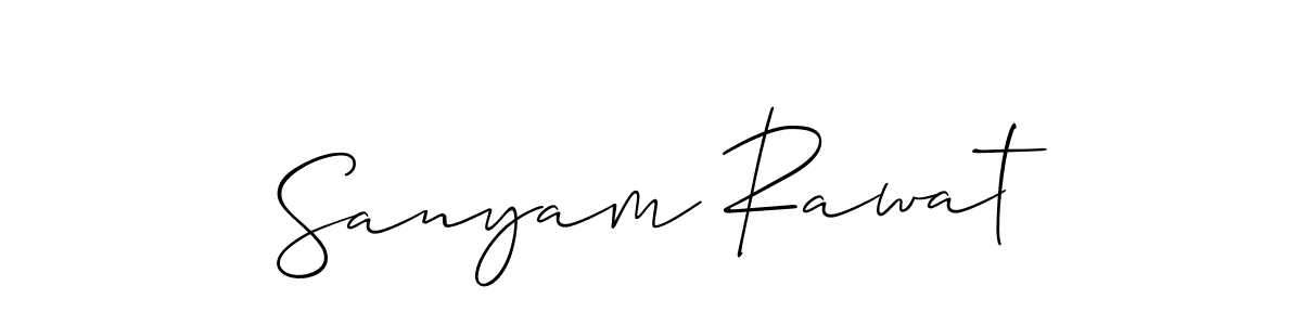 Use a signature maker to create a handwritten signature online. With this signature software, you can design (Allison_Script) your own signature for name Sanyam Rawat. Sanyam Rawat signature style 2 images and pictures png
