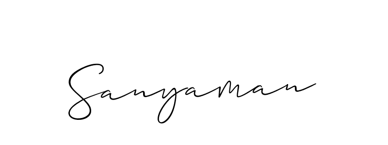 Make a beautiful signature design for name Sanyaman. Use this online signature maker to create a handwritten signature for free. Sanyaman signature style 2 images and pictures png