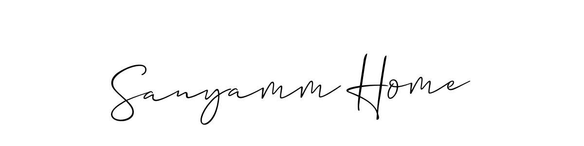 It looks lik you need a new signature style for name Sanyamm Home. Design unique handwritten (Allison_Script) signature with our free signature maker in just a few clicks. Sanyamm Home signature style 2 images and pictures png