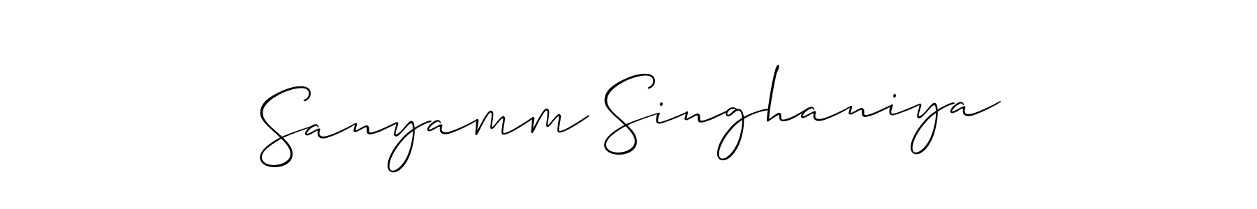 How to Draw Sanyamm Singhaniya signature style? Allison_Script is a latest design signature styles for name Sanyamm Singhaniya. Sanyamm Singhaniya signature style 2 images and pictures png