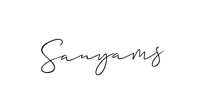 Best and Professional Signature Style for Sanyams. Allison_Script Best Signature Style Collection. Sanyams signature style 2 images and pictures png