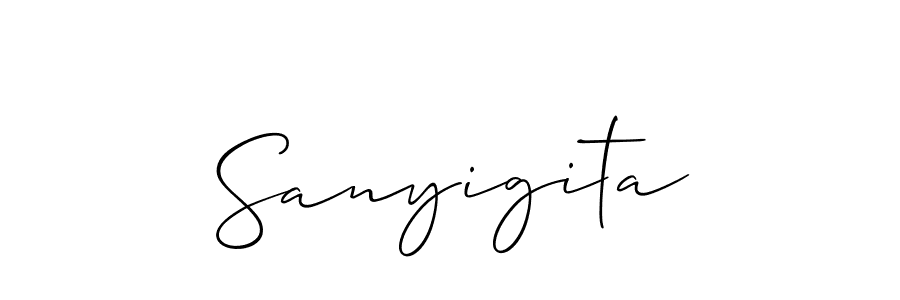 How to Draw Sanyigita signature style? Allison_Script is a latest design signature styles for name Sanyigita. Sanyigita signature style 2 images and pictures png