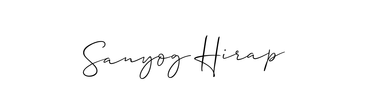 Best and Professional Signature Style for Sanyog Hirap. Allison_Script Best Signature Style Collection. Sanyog Hirap signature style 2 images and pictures png