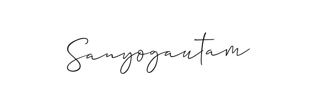 Make a beautiful signature design for name Sanyogautam. Use this online signature maker to create a handwritten signature for free. Sanyogautam signature style 2 images and pictures png