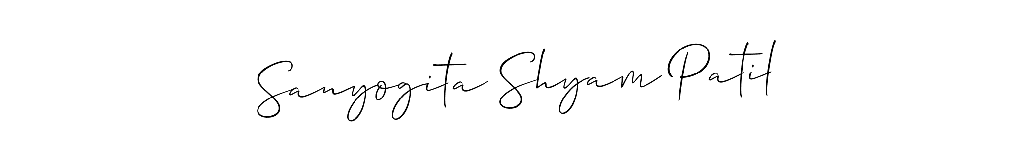 Sanyogita Shyam Patil stylish signature style. Best Handwritten Sign (Allison_Script) for my name. Handwritten Signature Collection Ideas for my name Sanyogita Shyam Patil. Sanyogita Shyam Patil signature style 2 images and pictures png