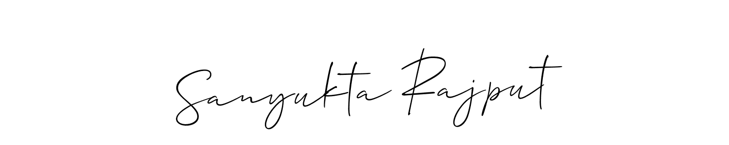 Similarly Allison_Script is the best handwritten signature design. Signature creator online .You can use it as an online autograph creator for name Sanyukta Rajput. Sanyukta Rajput signature style 2 images and pictures png