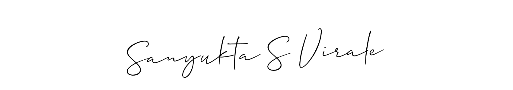 How to make Sanyukta S Virale signature? Allison_Script is a professional autograph style. Create handwritten signature for Sanyukta S Virale name. Sanyukta S Virale signature style 2 images and pictures png