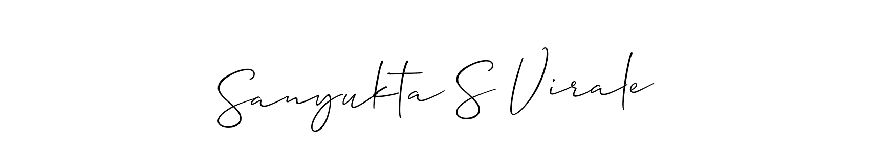 Also we have Sanyukta S Virale name is the best signature style. Create professional handwritten signature collection using Allison_Script autograph style. Sanyukta S Virale signature style 2 images and pictures png