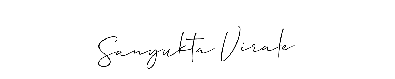 Also we have Sanyukta Virale name is the best signature style. Create professional handwritten signature collection using Allison_Script autograph style. Sanyukta Virale signature style 2 images and pictures png