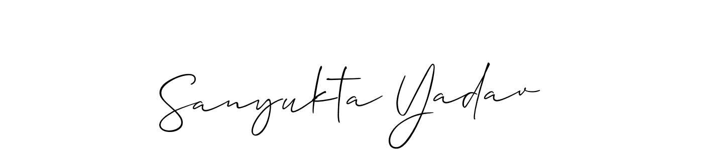 Also we have Sanyukta Yadav name is the best signature style. Create professional handwritten signature collection using Allison_Script autograph style. Sanyukta Yadav signature style 2 images and pictures png