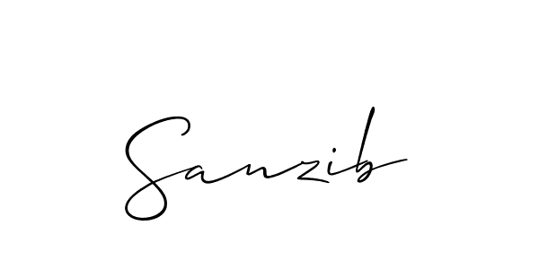 Best and Professional Signature Style for Sanzib. Allison_Script Best Signature Style Collection. Sanzib signature style 2 images and pictures png