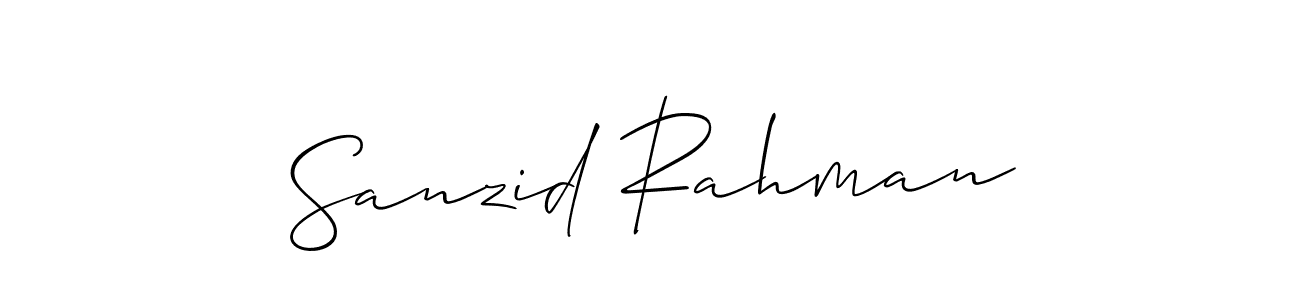 You should practise on your own different ways (Allison_Script) to write your name (Sanzid Rahman) in signature. don't let someone else do it for you. Sanzid Rahman signature style 2 images and pictures png