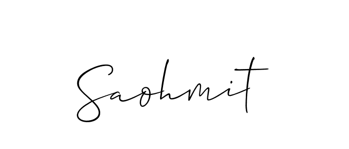 The best way (Allison_Script) to make a short signature is to pick only two or three words in your name. The name Saohmit include a total of six letters. For converting this name. Saohmit signature style 2 images and pictures png