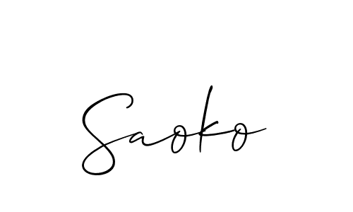 Make a beautiful signature design for name Saoko. Use this online signature maker to create a handwritten signature for free. Saoko signature style 2 images and pictures png