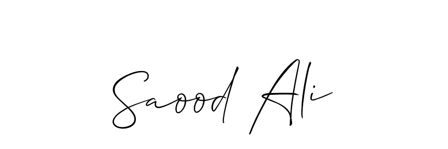 How to make Saood Ali signature? Allison_Script is a professional autograph style. Create handwritten signature for Saood Ali name. Saood Ali signature style 2 images and pictures png