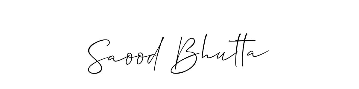 if you are searching for the best signature style for your name Saood Bhutta. so please give up your signature search. here we have designed multiple signature styles  using Allison_Script. Saood Bhutta signature style 2 images and pictures png