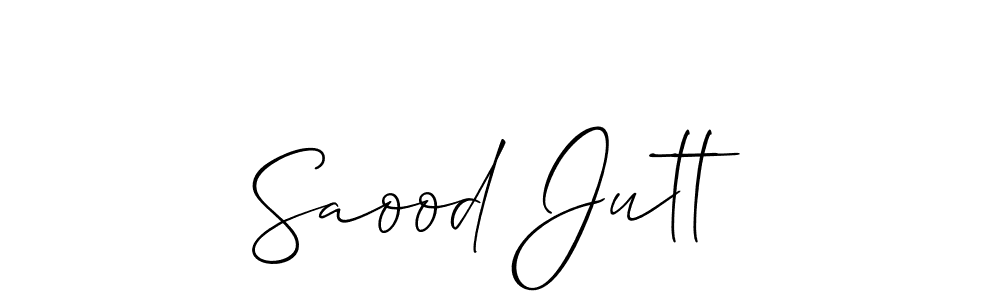 Design your own signature with our free online signature maker. With this signature software, you can create a handwritten (Allison_Script) signature for name Saood Jutt. Saood Jutt signature style 2 images and pictures png