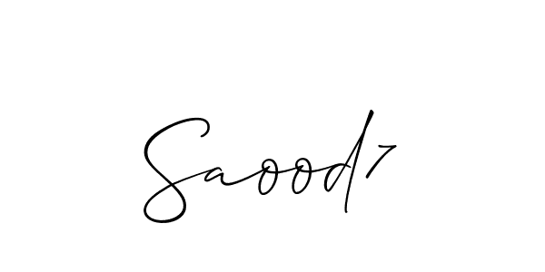 You should practise on your own different ways (Allison_Script) to write your name (Saood7) in signature. don't let someone else do it for you. Saood7 signature style 2 images and pictures png