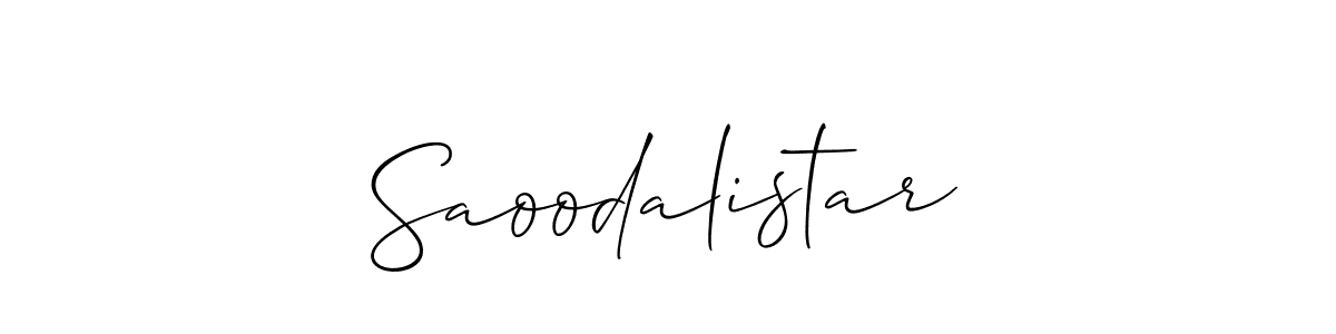 Make a beautiful signature design for name Saoodalistar. Use this online signature maker to create a handwritten signature for free. Saoodalistar signature style 2 images and pictures png