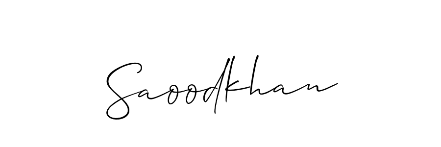 You should practise on your own different ways (Allison_Script) to write your name (Saoodkhan) in signature. don't let someone else do it for you. Saoodkhan signature style 2 images and pictures png