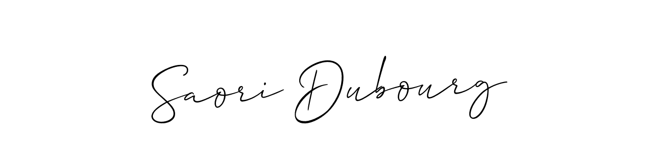 if you are searching for the best signature style for your name Saori Dubourg. so please give up your signature search. here we have designed multiple signature styles  using Allison_Script. Saori Dubourg signature style 2 images and pictures png