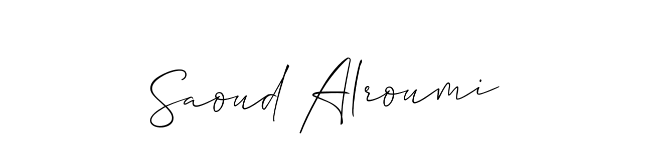 Allison_Script is a professional signature style that is perfect for those who want to add a touch of class to their signature. It is also a great choice for those who want to make their signature more unique. Get Saoud Alroumi name to fancy signature for free. Saoud Alroumi signature style 2 images and pictures png