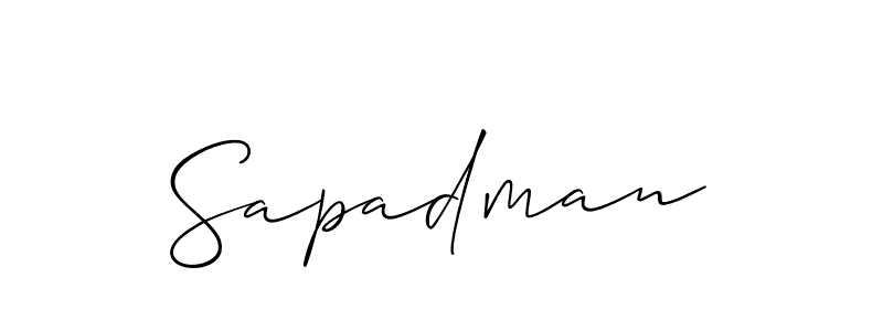 How to make Sapadman signature? Allison_Script is a professional autograph style. Create handwritten signature for Sapadman name. Sapadman signature style 2 images and pictures png