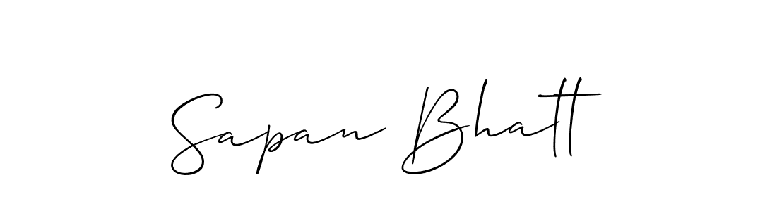 Create a beautiful signature design for name Sapan Bhatt. With this signature (Allison_Script) fonts, you can make a handwritten signature for free. Sapan Bhatt signature style 2 images and pictures png