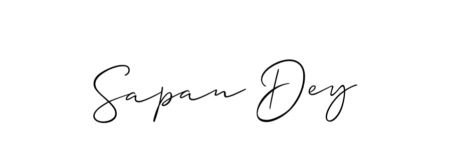 How to make Sapan Dey name signature. Use Allison_Script style for creating short signs online. This is the latest handwritten sign. Sapan Dey signature style 2 images and pictures png