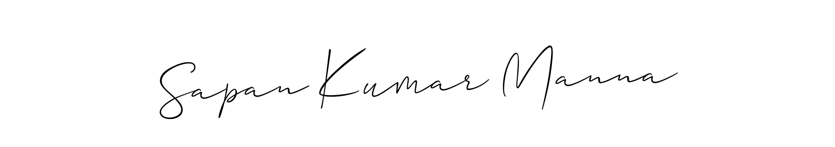 Allison_Script is a professional signature style that is perfect for those who want to add a touch of class to their signature. It is also a great choice for those who want to make their signature more unique. Get Sapan Kumar Manna name to fancy signature for free. Sapan Kumar Manna signature style 2 images and pictures png