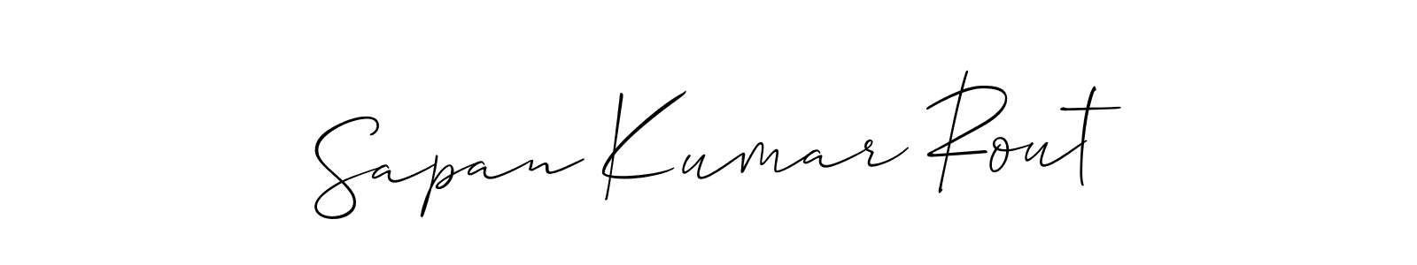 Also You can easily find your signature by using the search form. We will create Sapan Kumar Rout name handwritten signature images for you free of cost using Allison_Script sign style. Sapan Kumar Rout signature style 2 images and pictures png