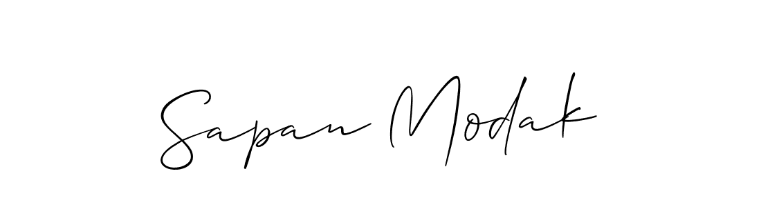 You should practise on your own different ways (Allison_Script) to write your name (Sapan Modak) in signature. don't let someone else do it for you. Sapan Modak signature style 2 images and pictures png