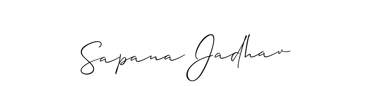 if you are searching for the best signature style for your name Sapana Jadhav. so please give up your signature search. here we have designed multiple signature styles  using Allison_Script. Sapana Jadhav signature style 2 images and pictures png