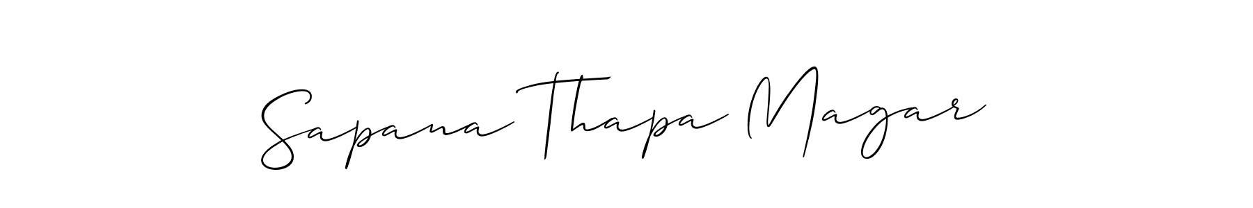 Create a beautiful signature design for name Sapana Thapa Magar. With this signature (Allison_Script) fonts, you can make a handwritten signature for free. Sapana Thapa Magar signature style 2 images and pictures png