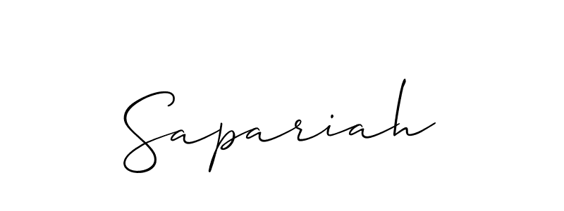 Also You can easily find your signature by using the search form. We will create Sapariah name handwritten signature images for you free of cost using Allison_Script sign style. Sapariah signature style 2 images and pictures png