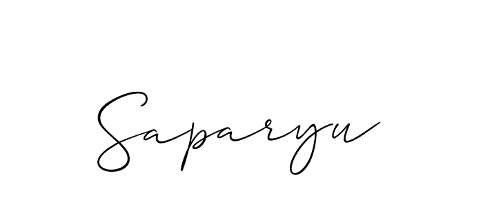 Create a beautiful signature design for name Saparyu. With this signature (Allison_Script) fonts, you can make a handwritten signature for free. Saparyu signature style 2 images and pictures png